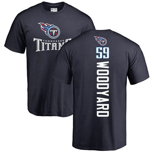 Tennessee Titans Men Navy Blue Wesley Woodyard Backer NFL Football #59 T Shirt->tennessee titans->NFL Jersey